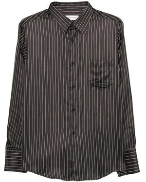 Ernest W. Baker Striped Pocket Shirt - Grey