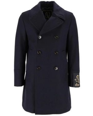 Sealup Genova Wool Pea Coat - Blue