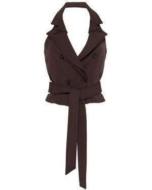 Elisabetta Franchi Waistcoat - Brown