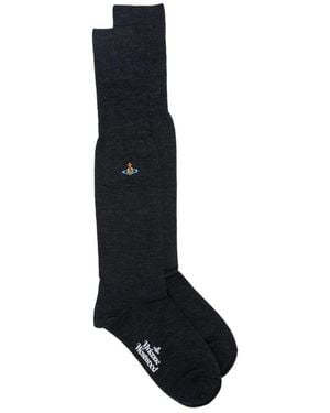 Vivienne Westwood Orb-Embroidered Socks - Black