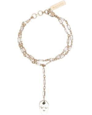 McQueen Pavé Skull Bracelet - Metallic