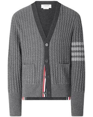 Thom Browne Button-Up Cardigan - Grey