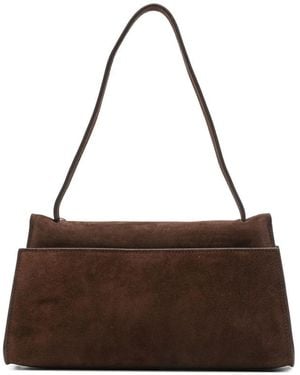 Elleme Long Papillon Suede Top-Handle Shoulder Bag - Brown