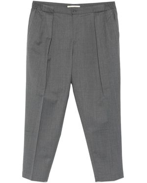 BRIGLIA Pleated-Front Pants - Gray
