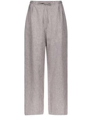 Loulou de Saison Clark Pleated Drawstring Trousers - Grey
