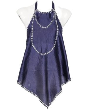 GIMAGUAS Embellished Halterneck Top - Blue
