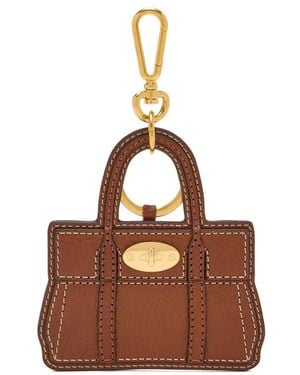 Mulberry Bayswater Top Handle Leather Keyring - Brown