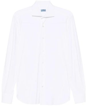 Barba Napoli Long-Sleeve Spread-Collar Shirt - White