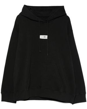 MM6 by Maison Margiela Logo-Patch Hoodie - Black