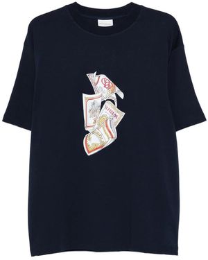 Drole de Monsieur Rum Labels T-Shirt - Blue