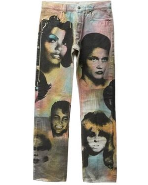 Versace Printed Regular Jeans - Green