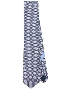 Ferragamo Micro-Pattern Tie - Blue