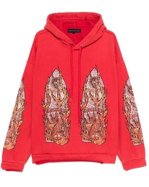 Who Decides War Drawstring-Fastening Hoodie - Red