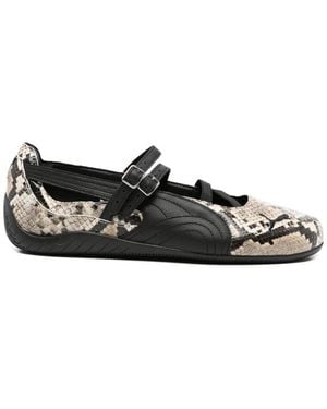 PUMA Speedcat Snake Print Sneakers - Black