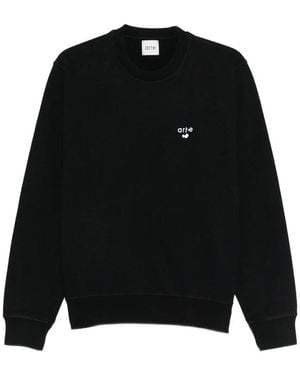 Arte' Logo-Embroidered Sweatshirt - Black