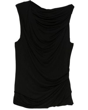 Entire studios Sleeveless Draped Top - Black