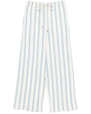 Bondi Born Striped Drawstring Pants - White