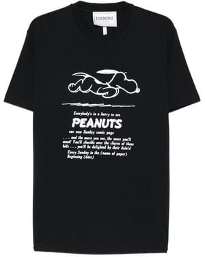 Iceberg Peanuts Print T-Shirt - Black