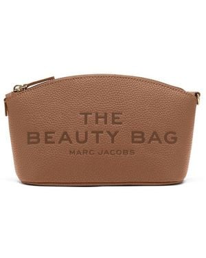 Marc Jacobs The Beauty Bag Logo-Print Make Up Bag - Brown