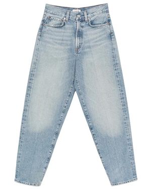 Agolde Faded Pressed-Crease Jeans - Blue