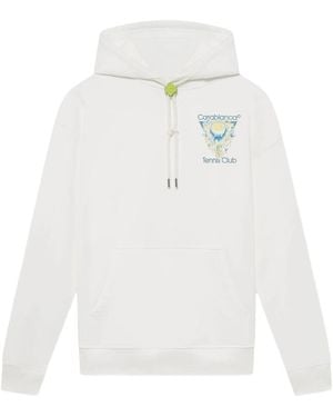 CASABLANCA Tennis Club Icon Hoodie - White