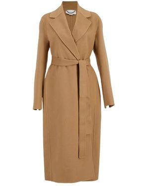 Stella McCartney Wrap Double-Face Coat - Natural