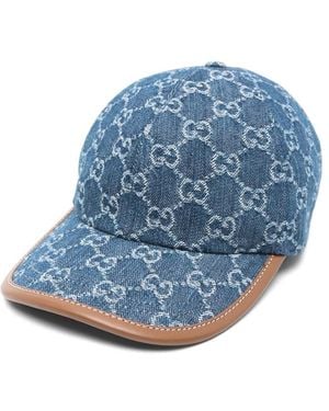 Gucci Gg Denim Baseball Cap - Blue