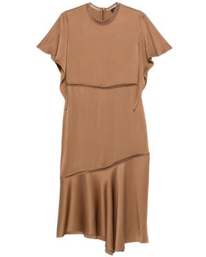 Fabiana Filippi Round Neck Dress - Brown