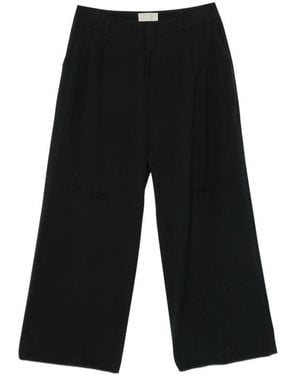 THESTROY Flat-Front Trousers - Black