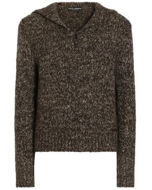 Dolce & Gabbana Alpaca Blend Polo Shirt - Green