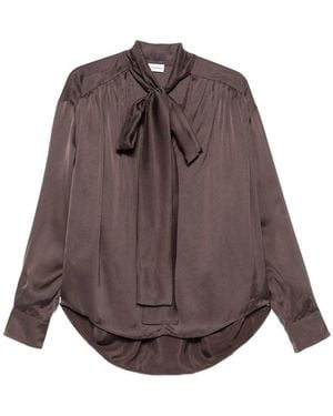 ANDAMANE Mathilda Gathered Blouse - Brown