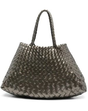 Dragon Diffusion Small Santa Croce Leather Tote Bag - Grey