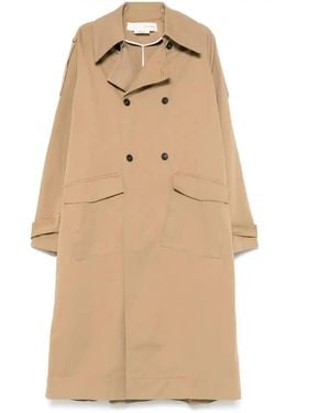 Isabel Benenato Cotton Trench Coat - Natural
