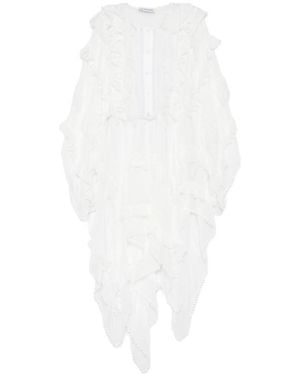 LES FILLES D'EVA Ruffled Asymmetric Dress - White
