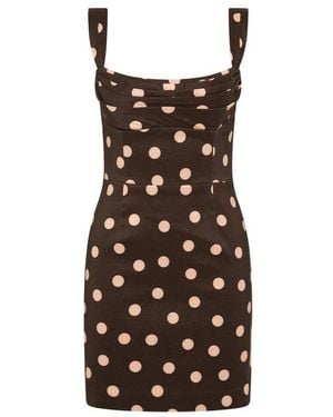 Rebecca Vallance Dress Polka Dot - Brown