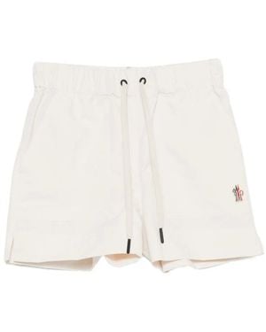 Moncler Logo-Patch Drawstring Shorts - White