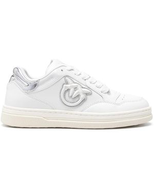 Pinko Embroidered-Logo Trainers - White