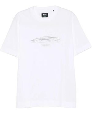 BOSS X Aston Martin C-Taut Graphic-Print T-Shirt - White