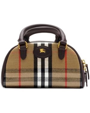 Burberry Highlands Checked Tote Bag - Brown