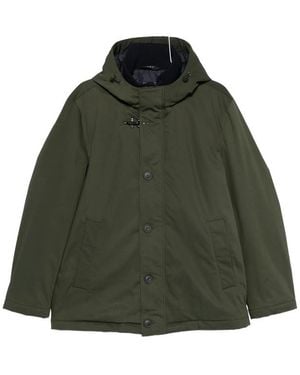 Fay Hooded-Neck Jacket - Green