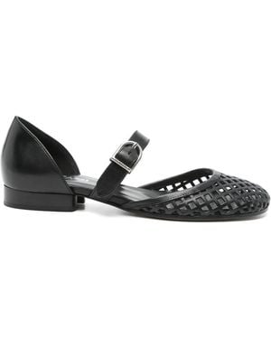 DURAZZI MILANO Cut Out-Detail Ballet Flats - Black