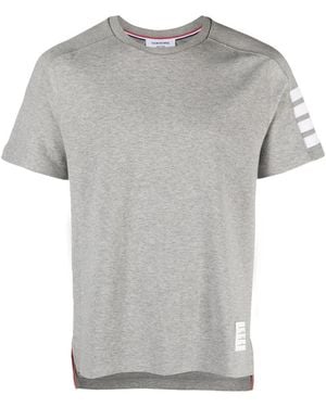 Thom Browne Milano Cotton 4-Bar T-Shirt - Gray