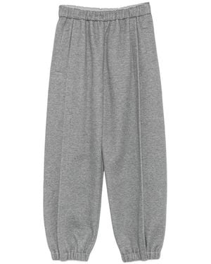 Carven Elasticated-Waist Track Trousers - Grey