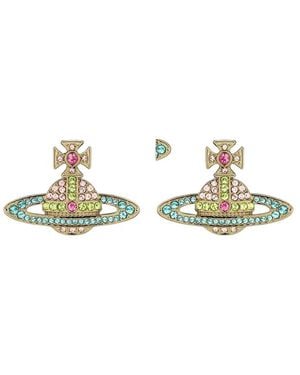 Vivienne Westwood Kika Crystal-Embellished Orb Earrings - Multicolour