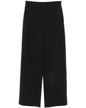 Calvin Klein Pintuck Wide-Leg Pants - Black