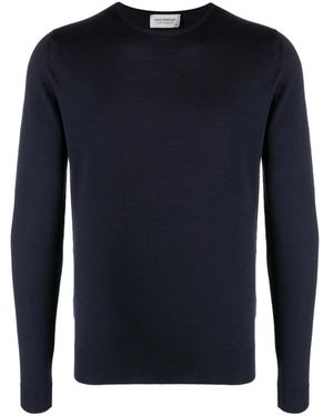 John Smedley Crew-Neck Knit Jumper - Blue