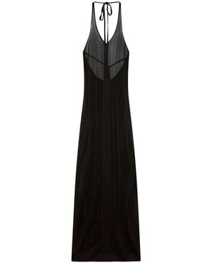 Donde Esteban Guayabera Knitted Maxi Dress - Black