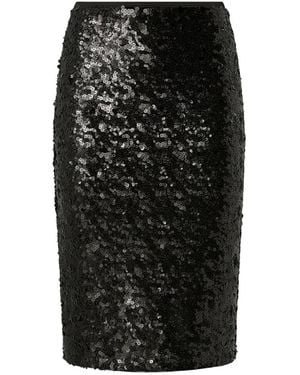 Pinko Sequin-Embellished Midi Skirt - Black