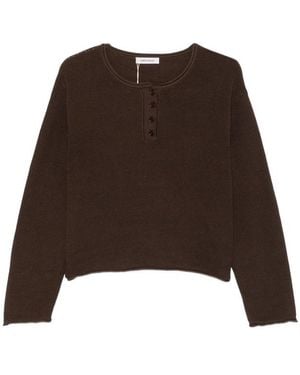 Low Classic V-Neck Jumper - Brown