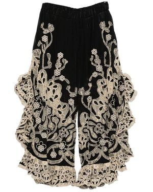 Sea Gracelyn Lace-Trimmed Trousers - Black